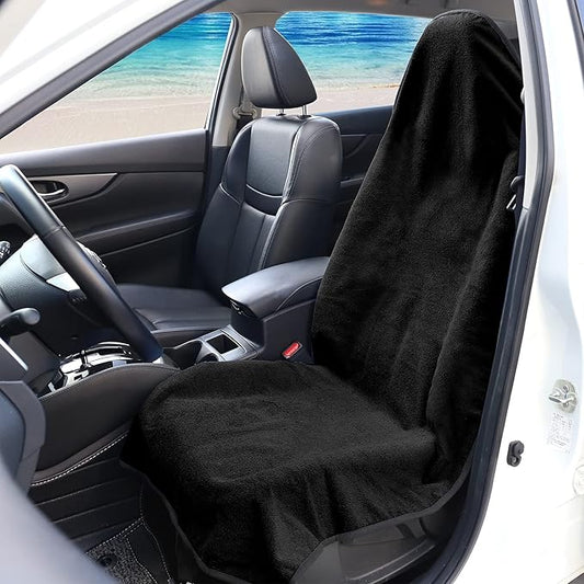 Black Waterproof Sweat Towel Seat Cover Universal Non-Slip for Car Truck SUV Seat for Dog & Kid Workout Outdoor OR Sport Activities