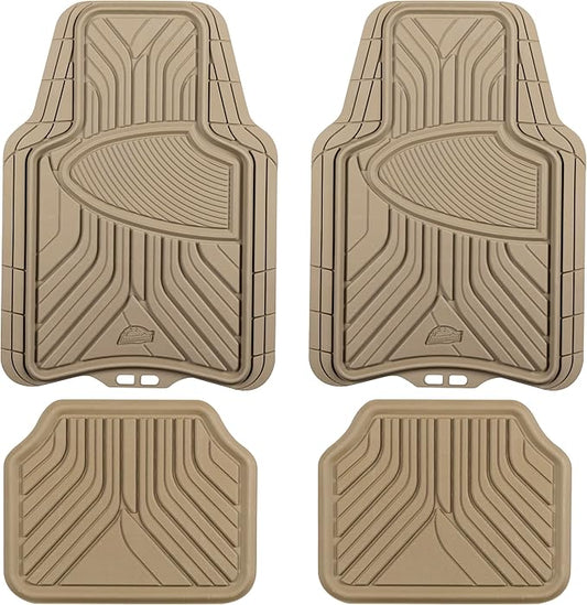Armor All 4-Piece Trim-to-Fit Floor Mats, Full Coverage Mats for Cars, Trucks, SUVs